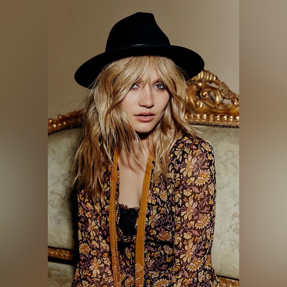 Free People Wythe Leather Band Felt Hat - Picture 10 of 10